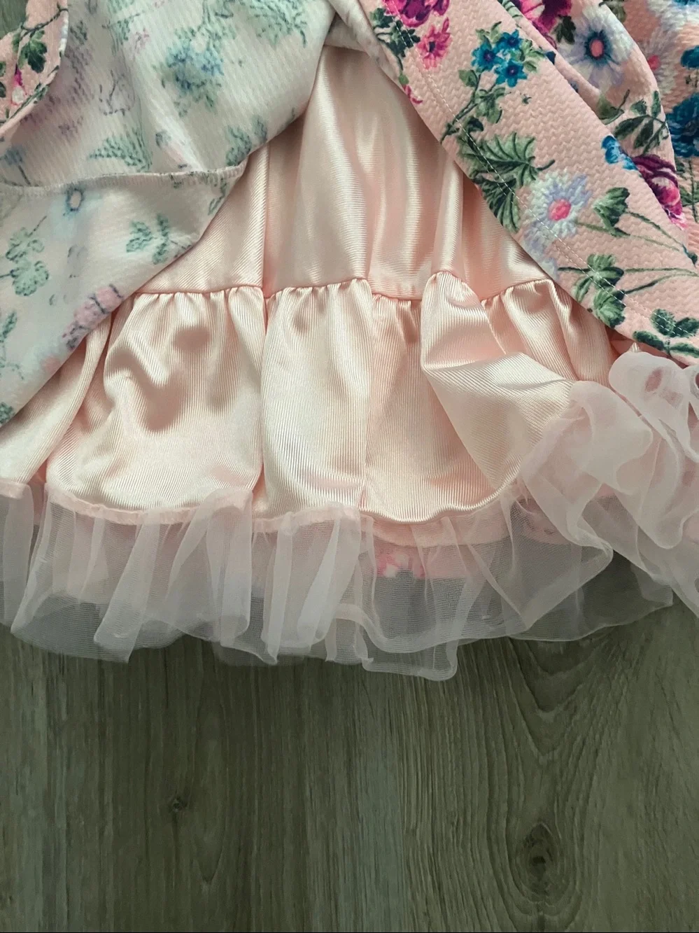 KNITWORKS girls' blush pink cold-shoulder skater dress | 7